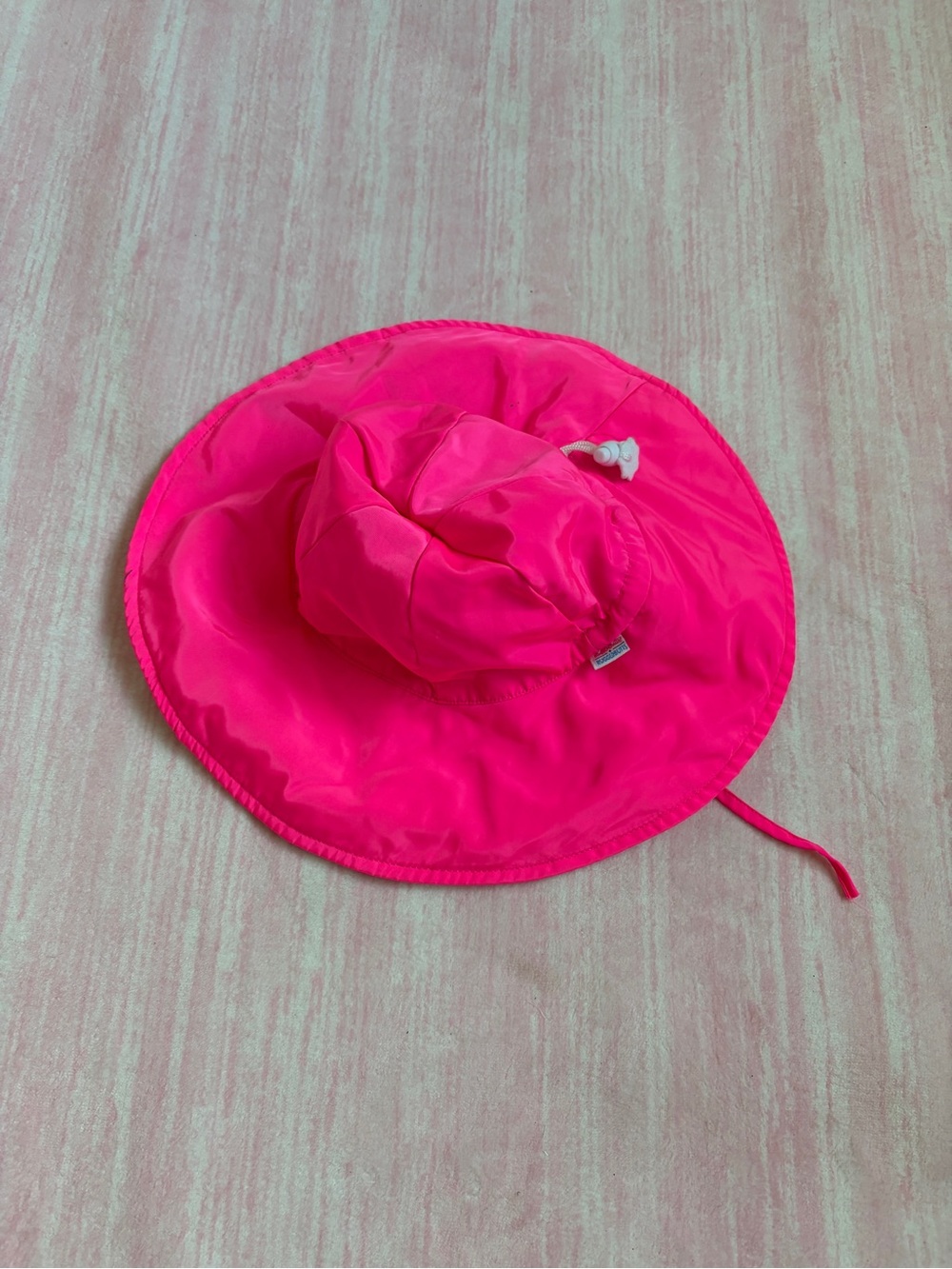 Ruffle Butts Hot Pink Wide-Brim Sun Hat for Kids